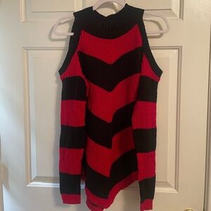 Madberry sweater with open shoulders